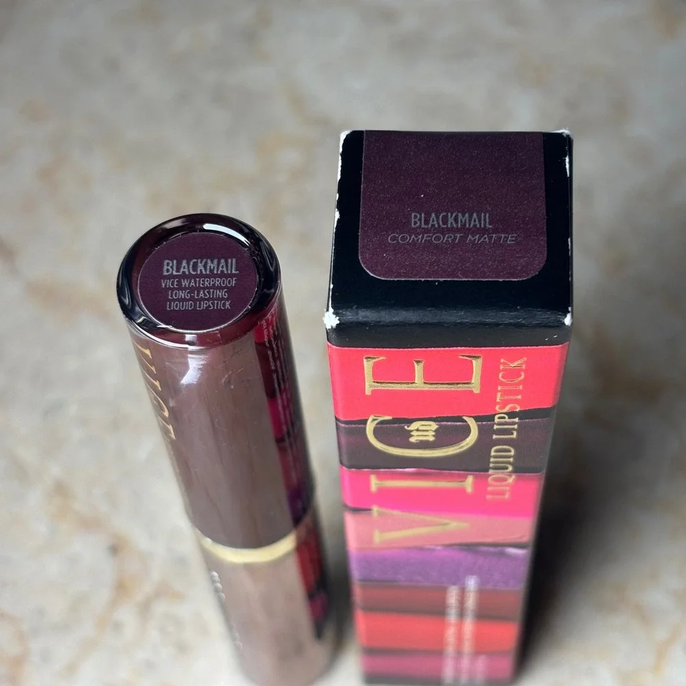 Urban Decay Vice Liquid Lipstick 0.17oz Blackmail Deep Berry Comfort Matte NIB